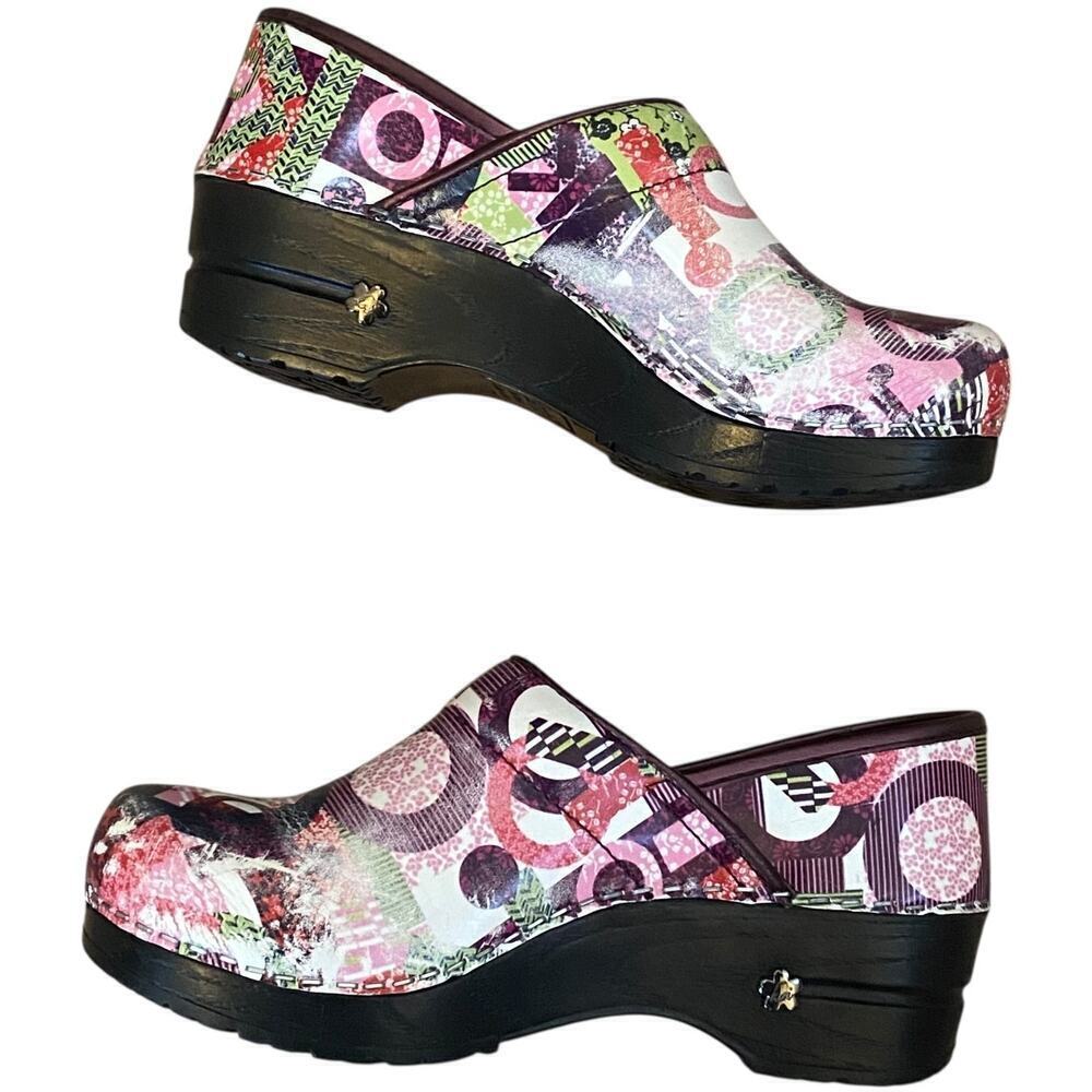 Koi by Sanita Professional Nurse Clogs Women’s EU 35 Colorful Patent Leather